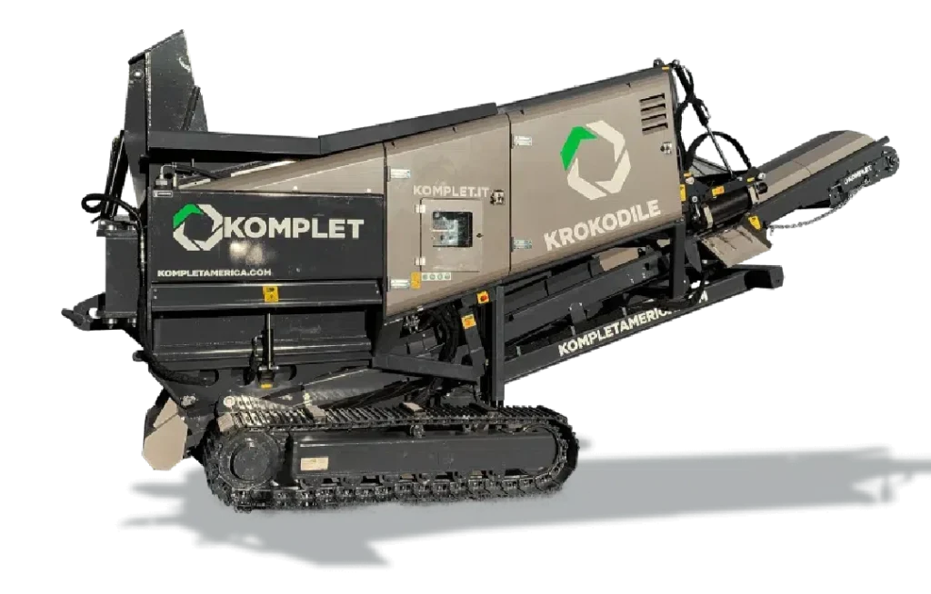 A tracked industrial machine labeled "KOMPLET KROKODILE"
